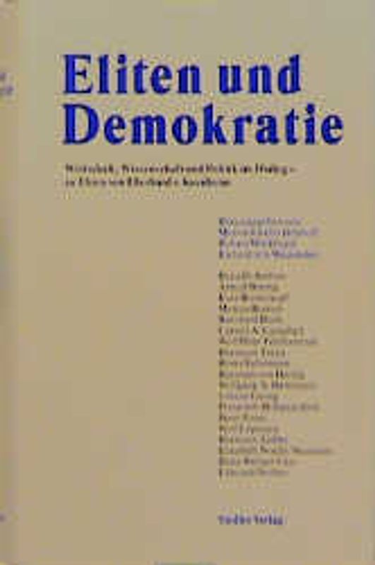 Eliten und Demokratie