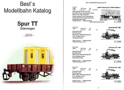 Best`s Modellbahn Katalog Spur TT Güterwagen 2010
