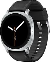 Samsung Galaxy Watch8 44 mm aluminium kast silver op Hybrid Band black [Wi-Fi]