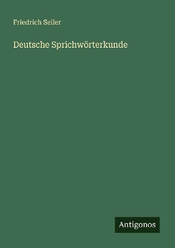 Deutsche Sprichwörterkunde