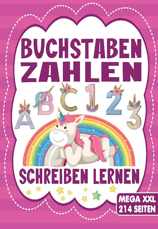 Buchstaben & Zahlen Schreiben – Das Einhorn Lernheft für Kinder ab 4 Jahren