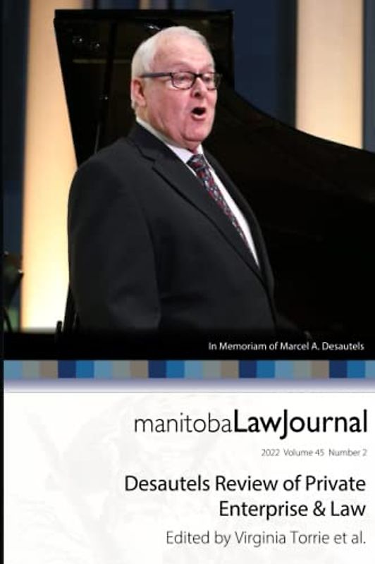 Manitoba Law Journal Volume 45 Issue 2: Desautels Review
