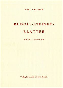 Rudolf-Steiner-Blätter Nr. 3/4