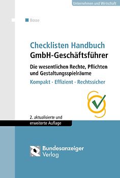 Checklisten Handbuch GmbH-Geschäftsführer