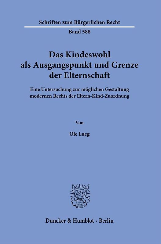 Das Kindeswohl als Ausgangspunkt und Grenze der Elternschaft
