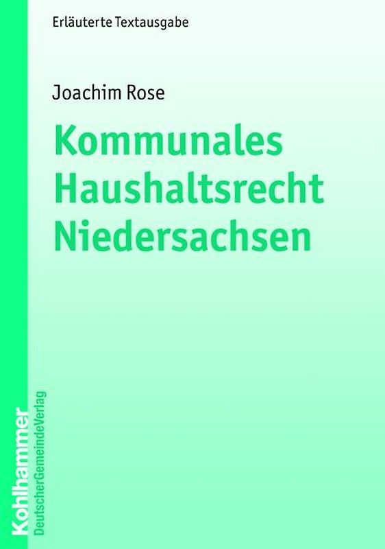 Kommunales Haushaltsrecht Niedersachsen