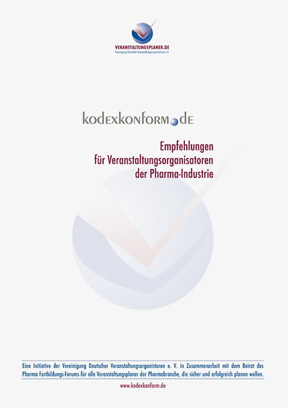 kodexkonform.de - Empfehlungen für Veranstaltungsorganisatoren der Pharma-Industrie