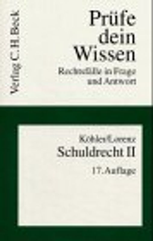 BGB. Recht der Schuldverhältnisse II: Einzelne Schuldverhältnisse