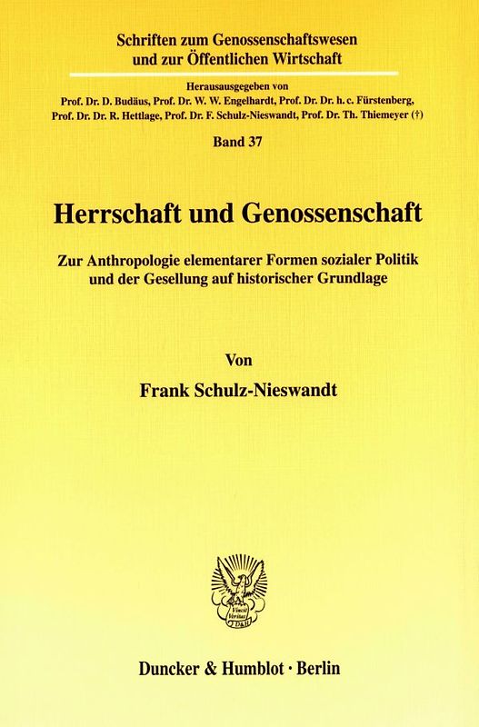 Herrschaft und Genossenschaft.