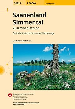 5025T Saanenland - Simmental Wanderkarte. Zusammensetzung
