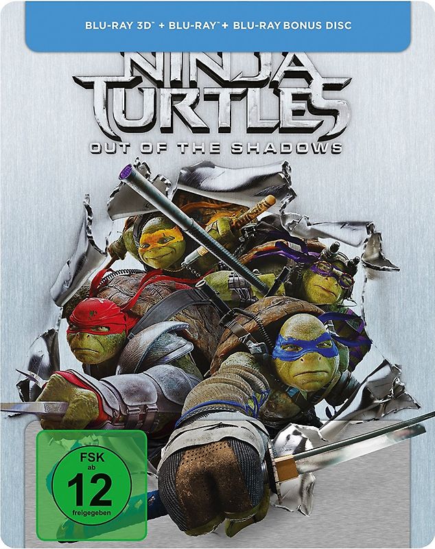 Teenage Mutant Ninja Turtles - Out of the Shadows 3D [Steelbook, inkl. 2D Version] 3D Blu-ray Disc