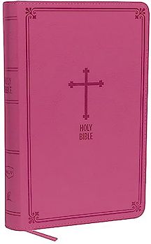 NKJV, Deluxe Gift Bible, Imitation Leather, Pink, Red Letter Edition