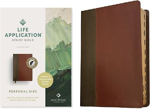 NLT Life Application Study Bible, Third Edition, Personal Size (Leatherlike, Brown/Mahogany, Indexed, Red Letter)