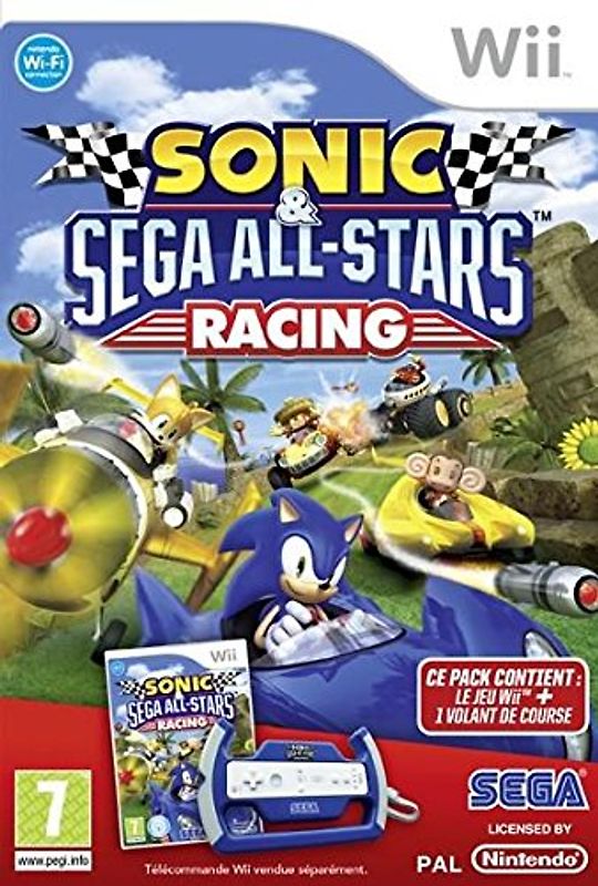 SEGA Sonic & Sega All-Star Racing + Volant [WII] Nintendo Wii