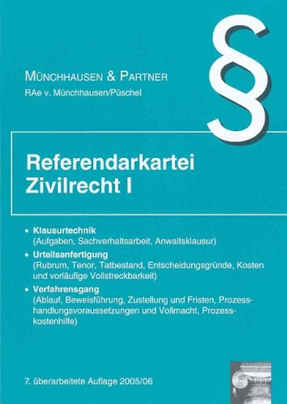 Referendarkartei Zivilrecht I