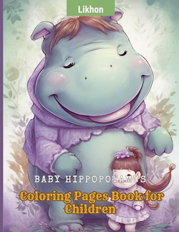Likhon Baby Hippopotamus Coloring Pages Book for Children