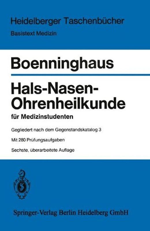 Hals-Nasen-Ohrenheilkunde für Medizinstudenten