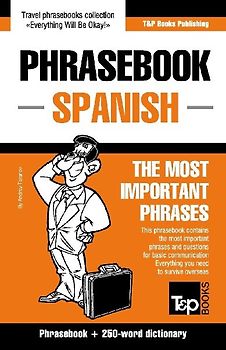 English-Spanish phrasebook and 250-word mini dictionary