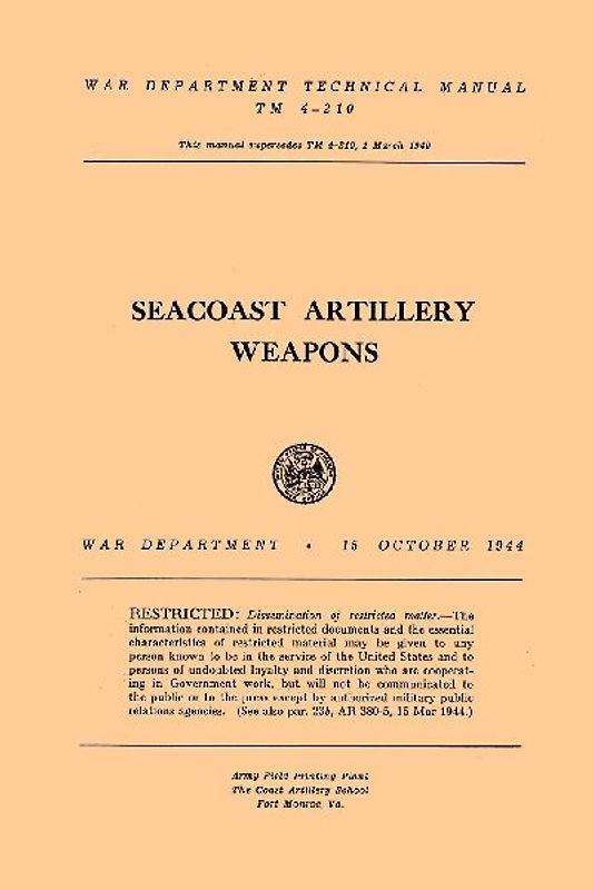Seacoast Artillery Weapons