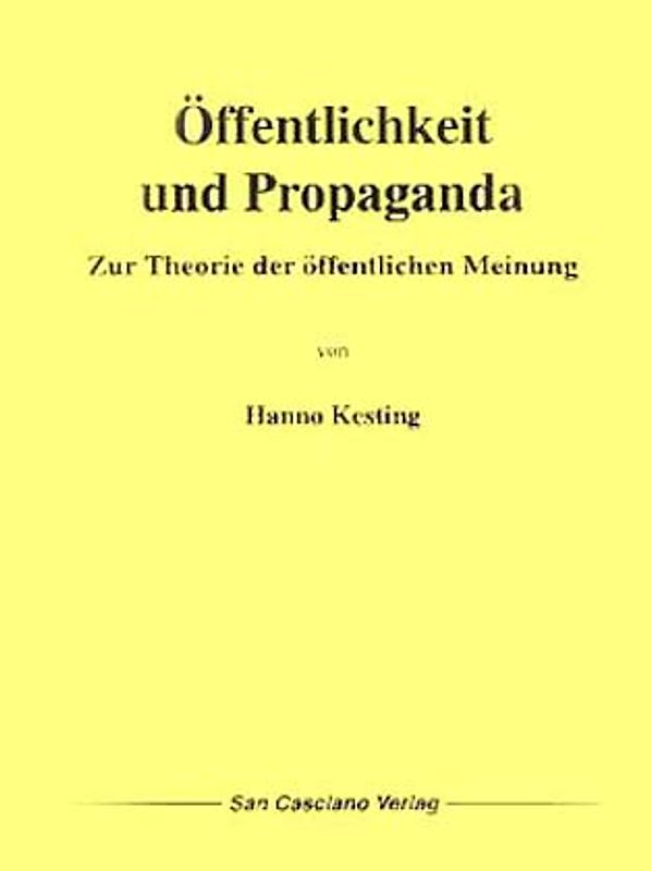 Öffentlichkeit und Propaganda