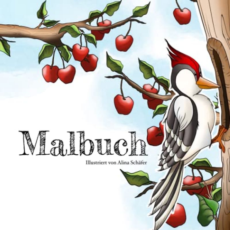 Malbuch für Kinder: mit schönen bunten Seiten als Vorlage und Farbmuster zum nachmalen, Illustriert von Alina Schäfer, für Kinder und Erwachsene