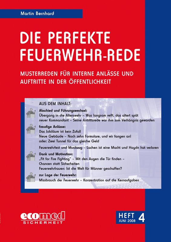 Die perfekte Feuerwehr-Rede Heft 4