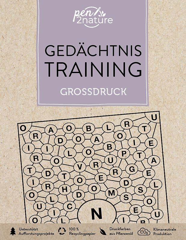 Gedächtnistraining Großdruck. Bunter Rätselmix in Großschrift