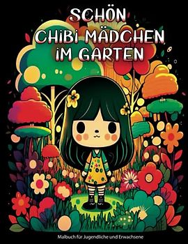 Schöne Chibi Mädchen im Garten Malbuch für Jugendliche und Erwachsene: 30 Originalillustrationen der süßesten Kawaii-Mädchen, die im Garten Chibi-Stil ... Blumen, Schmetterlingen und mehr zeichnen!