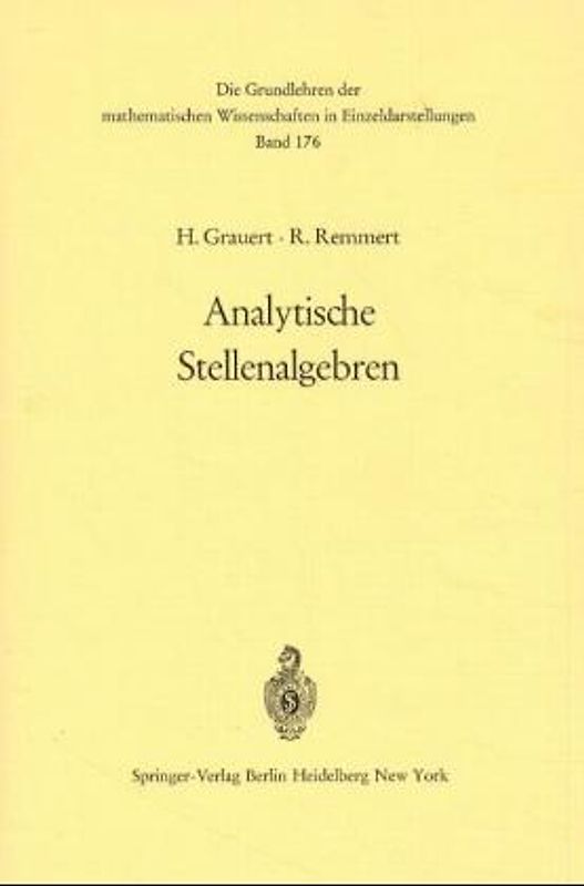 Analytische Stellenalgebren