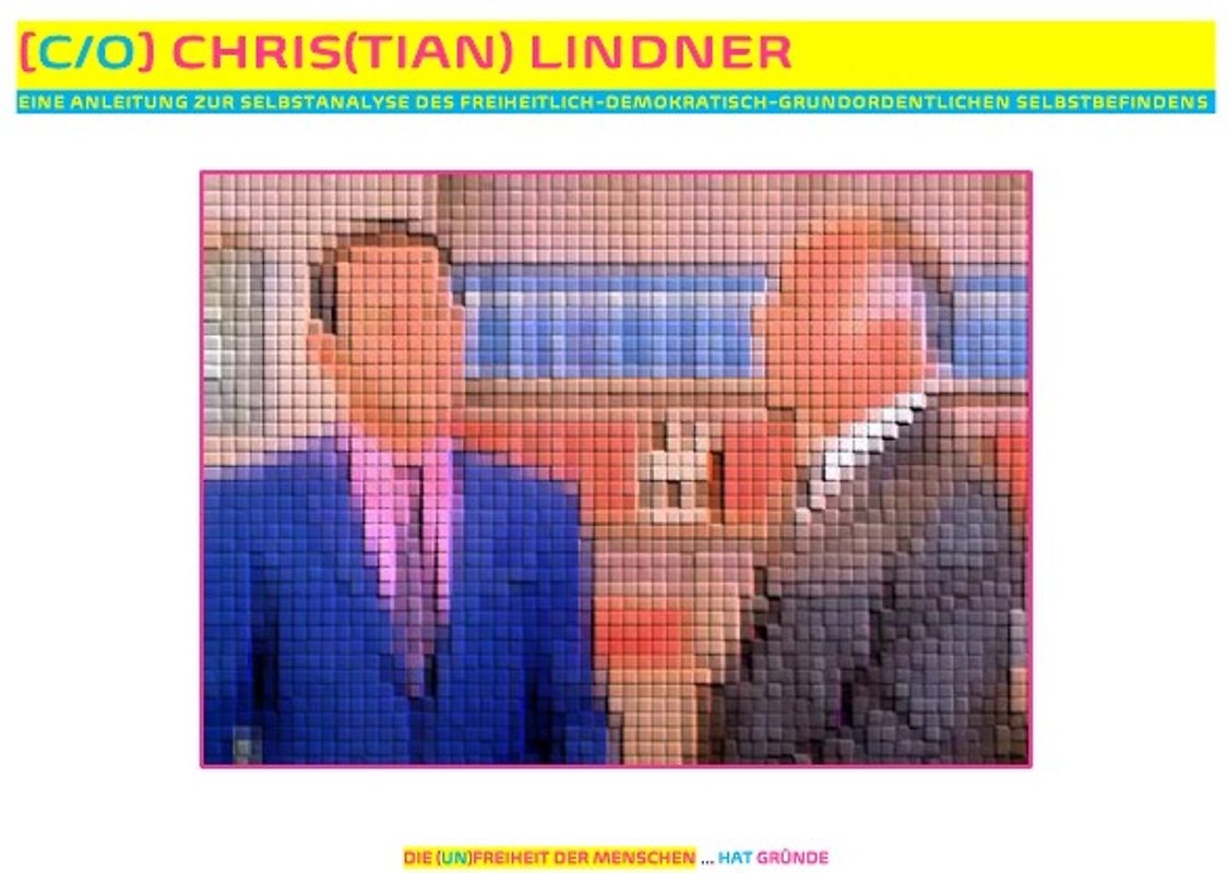 [C/O] CHRIS(TIAN) LINDNER, EINE ANLEITUNG ZUR SELBSTANALYSE DES SELBSTBEFINDENS