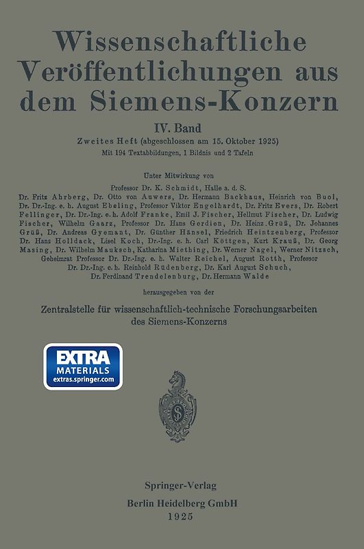 Wissenschaftliche Veröffentlichungen aus dem Siemens-Konzern