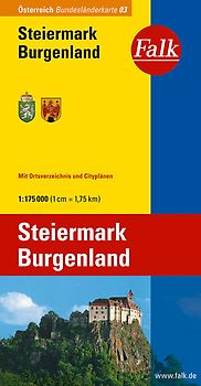 Falk Bundesländerkarte Blatt 03 Steiermark, Burgenland 1:175 000