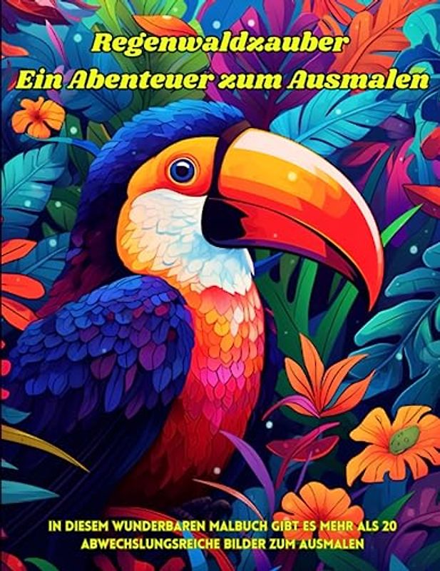 Ein Malabenteuer durch den Regenwald: Ein magisches Abenteuer für Kinder: Entdecke den faszinierenden Regenwald mit 25 bezaubernden Tieren zum lebendigen Ausmalen und spannenden Entdecken!