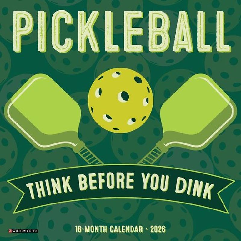 Pickleball 2026 7 X 7 Mini Wall Calendar