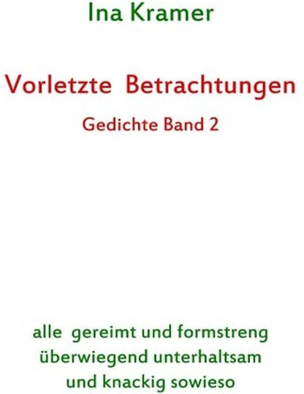 Vorletzte Betrachtungen