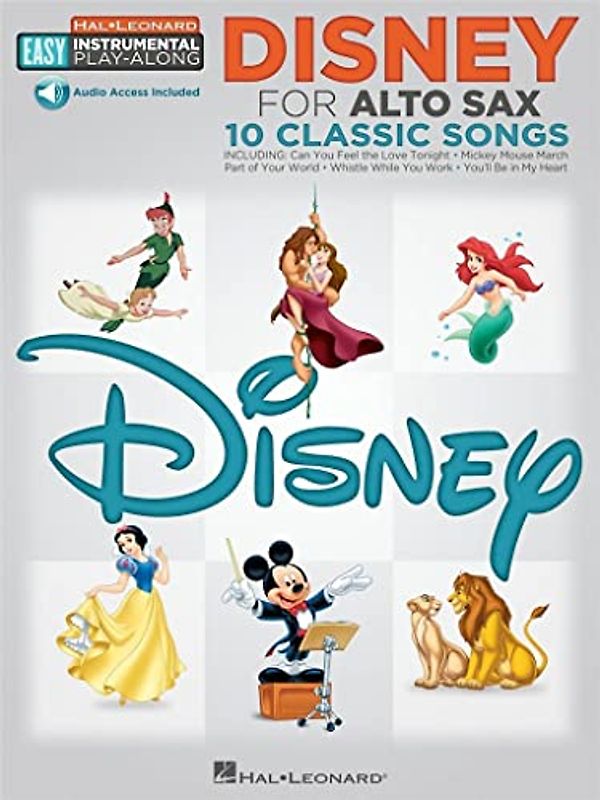 Easy Instrumental Play-Along: Disney For Alto Sax (Hal Leonard Easy Instrumental Play-Along): Alto Sax Easy Instrumental Play-Along Book with Online Audio Tracks