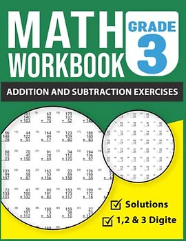 Math Workbook For Grade 3 Addition and Subtraction Exercises