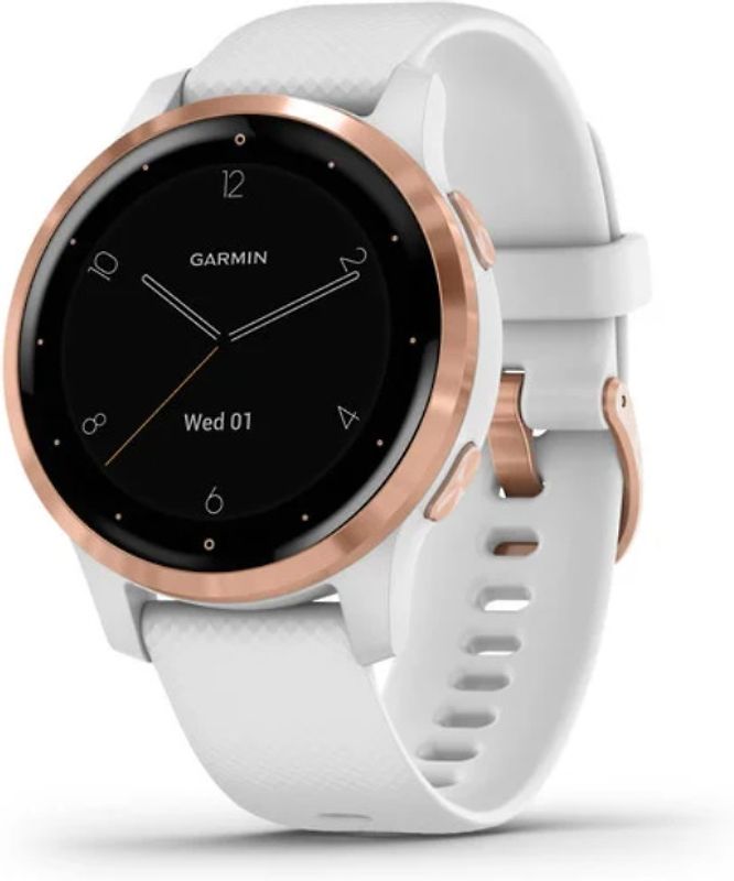 Garmin Vivoactive 4s 40 mm blanc et bracelet en silicone blanc