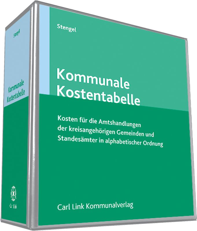 Kommunale Kostentabelle