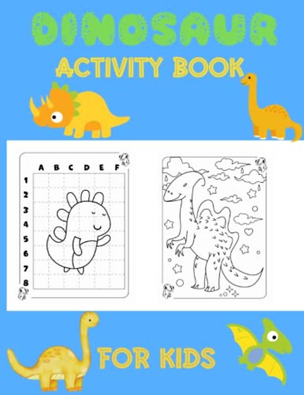 Dinosaur Activity book for Kids: Dino Activity Book for Preschoolers & Kindergarten Kids | Includes trace lines, match the number … and More | For Children Ages 3 – 5