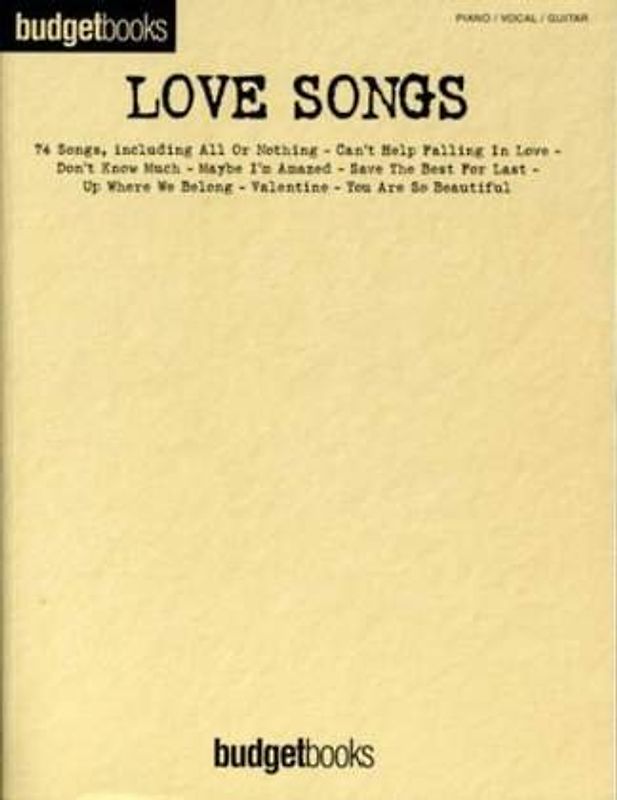 Love Songs, Songbook - Various