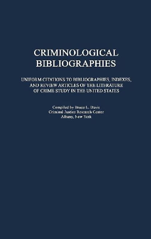 Criminological Bibliographies