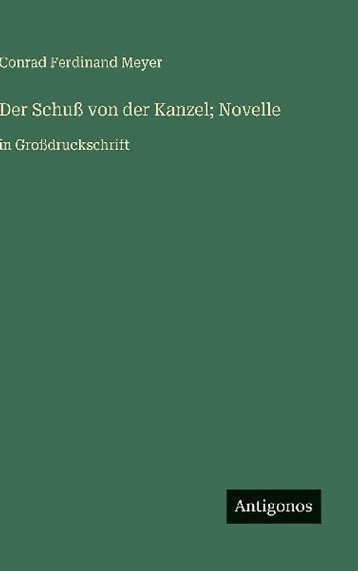 Der Schuß von der Kanzel; Novelle
