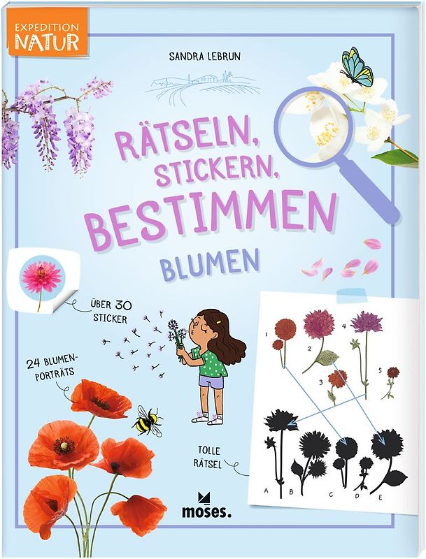 Expedition Natur Rätseln, Stickern, Bestimmen - Blumen