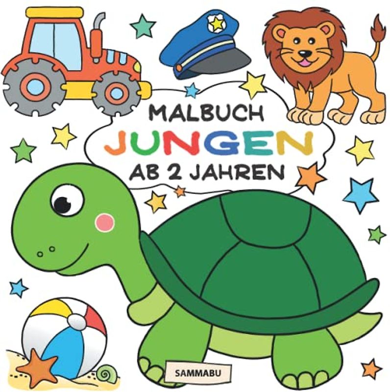 Malbuch Jungen ab 2 Jahren: Mein erster Malspaß im großen Quadrat