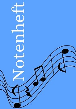 Notenheft: DIN A5 Notenlinienheft | 100 Seiten mit 12 Notenzeilen / Systeme pro Blatt | Papier 90g/m² | Musikheft mit Notenlinien