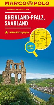MARCO POLO Regionalkarte Deutschland 10 Rheinland-Pfalz, Saarland 1:200.000