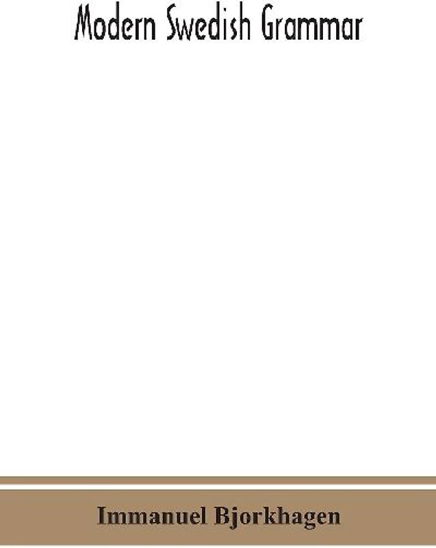 Modern Swedish grammar