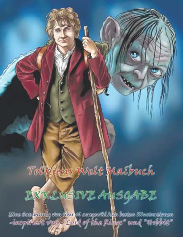 Tolkiens Welt Malbuch - EXKLUSIVE AUSGABE - Eine Sammlung von über 40 ausgewählten besten Illustrationen, inspiriert vom "Lord of the Riոgs" und "Hobbiƭ”