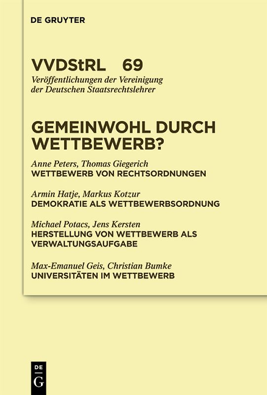 Gemeinwohl durch Wettbewerb?
